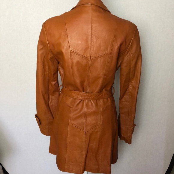Vtg Wilson’s leather leather trench - Picture 4 of 9